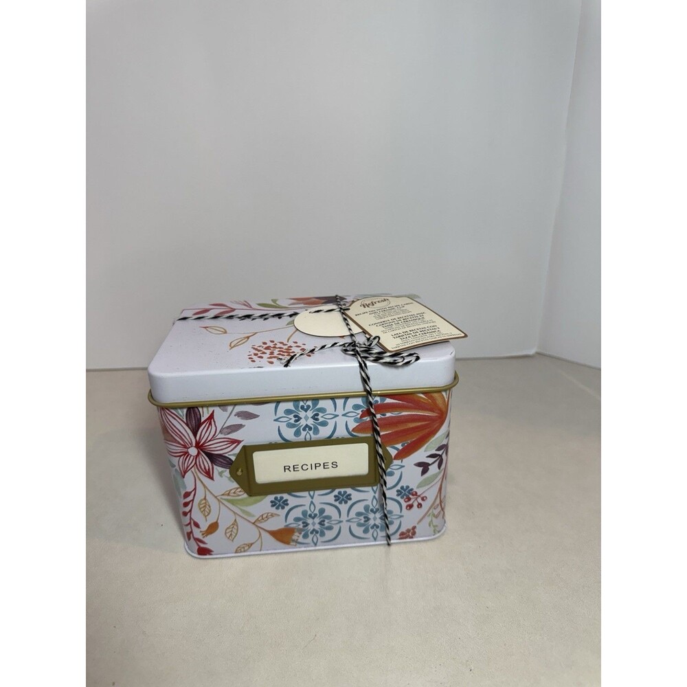 Cypress Floral Recipe Tin Set w/ Mug & 4x6 Recipe Cards – Kitchen